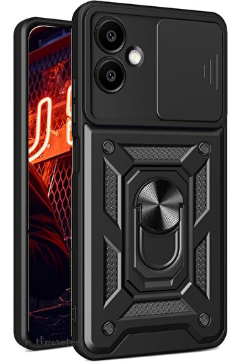 m.tk moveteck Samsung Galaxy A07 Case Camera Protection Sliding Ring Armor Military Tank Protective Cover