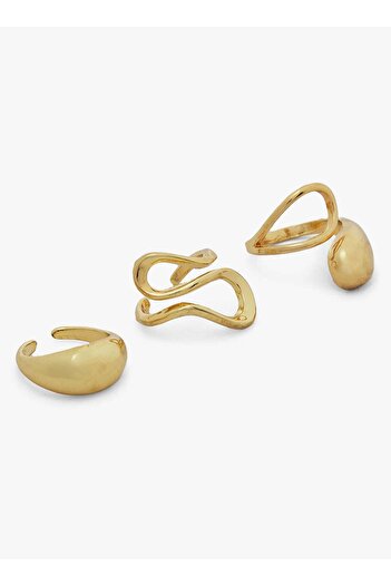 ELLA Pearl & Gold Metallic Cuff