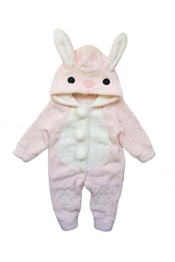 Miniworld Girls' polar jumpsuit with hood, captusita, varsta 6 luni, 68 cm, Roz