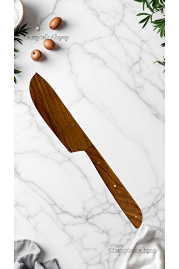 kamptek kamp teknolojisi Kamptek Wooden Handle Olive Wood Vegetable Breakfast Food Knife Natural 21 cm