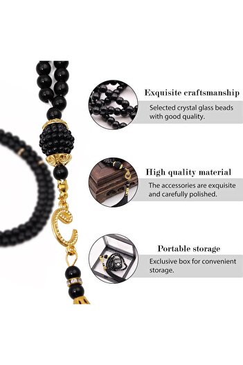 Generic Digital Finger Prayer Beads (Tasbih) with Box — Islamic Prayer Misbaha, Wedding & Eid Gift