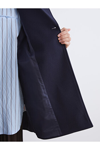 LC Waikiki Lcw Women's Jacket Collar Cashmere Coat