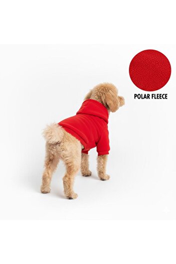 PetiliDünya Red Fleece 100% Hoodie Cat Dog Clothing