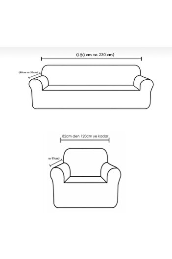 probak Bürümcük 3.3.1.1 Sofa Cover Sofa Slipcover Set Home Textile Sofa Cover