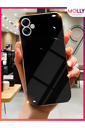 Molly Luxury Silicone Case for Samsung Galaxy A04 with Black Edges Gold Detail