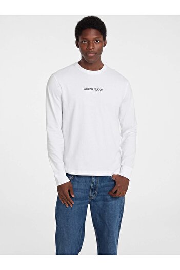 Guess Logo Embroidery Embroidered T-Shirt