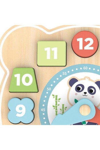 OEM Hi Pando 3D Wooden Educational Sorter Clock with Colored Numbers and Movable Hands – Learning Thro