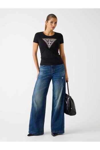Guess Slim Fit Triangle Logo T-Shirt