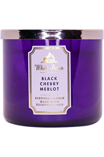 Bath & Body Works White Barn Black Cherry Merlot Scented Jar Candle