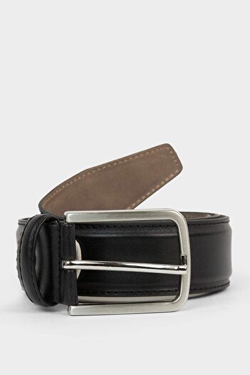 DeFacto Men's Rectangular Buckle Faux Leather Classic Belt G4432Axns