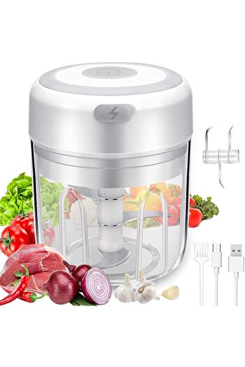 fulina Mini Garlic Chopper, Powerful Mini Onion Chopper Electric Food Chopper Electric Garlic Press