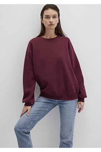 Mavi Crew Neck Claret Red Basic Sweatshirt 1610198-70415