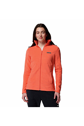Columbia Women's Brand Logo Full Zippered Orange Fleece Suitable for Winter Use 1938041864 864
