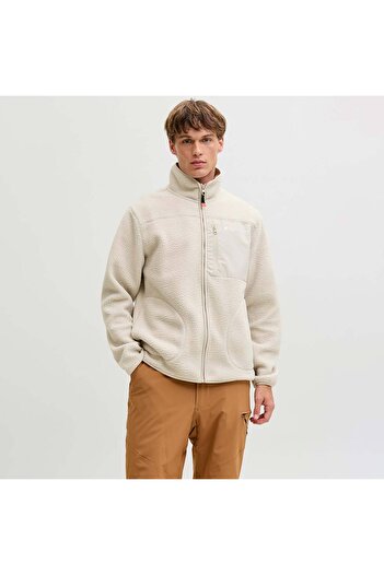 Jack & Jones Alpes Men's Cream Fleece Jacket (12284827-Slg)