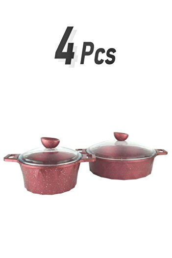 Sinbo Diamond 4-Piece Cookware Set - Brown / Transparent
