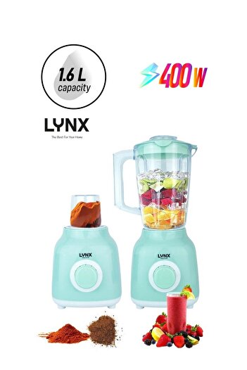 LYNX 2-in-1 High-Speed 400W Blender & Food Processor LN-BL-4128, 1.6L, Green