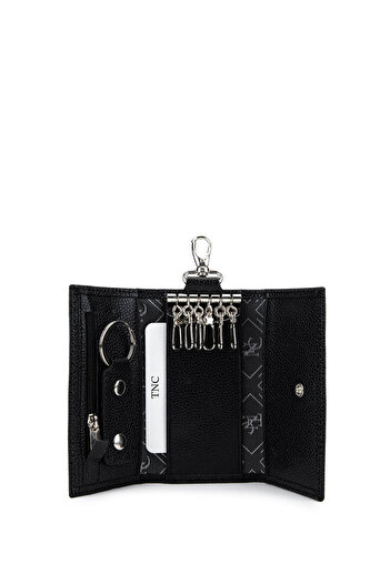 Tamer Tanca Men's Genuine Leather Black Caviar Keychain