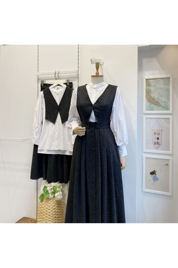 Faya Boutique Anthracite Gray Patterned Dream Set