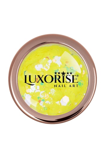 LUXORISE Neon Fluorescent Nail Glitter, Lime