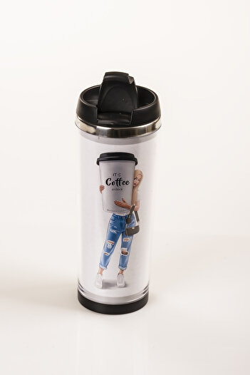MUKKO HOME 360 ml Steel Thermos Mug – Designed by Coffee Lady, Steel Inner Chamber, Hot and Cold Beverage Cup