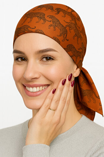 Stella Eşarp Tiger Patterned Accessory Scarf, Bandana