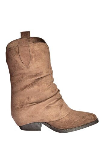 Fox Shoes V404041002 Γυναικείες μπότες με χοντρό τακούνι καφέ σουέντ