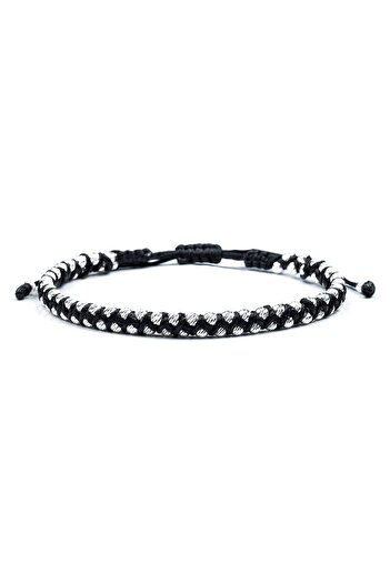 Velar Bracelets Bratara din Snur Impletita cu Bile din Argint 925