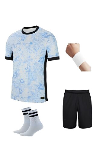 BRIGHTBLUE RONALDO PORTEKİZ ÇOCUK FUTBOL FORMASI 4'LÜ SET