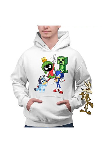 OEM Men's Hoodie Marvin Blue Sonic Creeper Looney Tunes