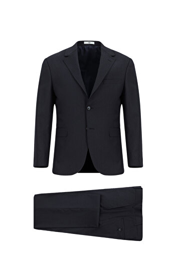 Kiğılı Slim Fit Wool Striped Classic Suit
