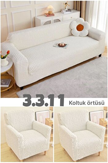 probak Bürümcük 3.3.1.1 Sofa Cover Sofa Slipcover Set Home Textile Sofa Cover