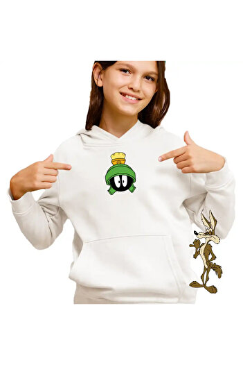 OEM Kids Girls Hoodie Alien Marvin the Martian Looney Tunes