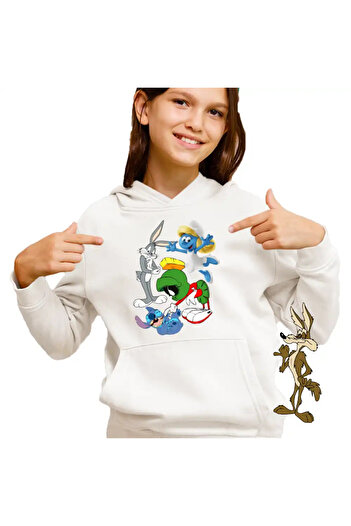 OEM Kids Girls Sweatshirt Marvin Stitch Bugs Bunny Smurfette Smurfs