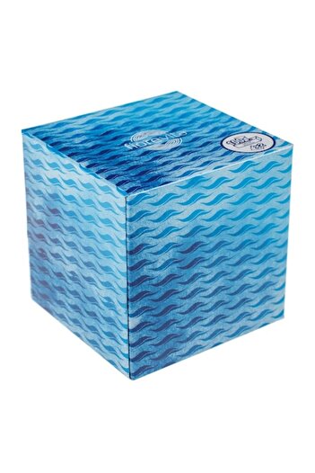 SHOPIENS Fiorevita Cube Napkins, Wave Pattern, 100 pcs, 2-ply, White