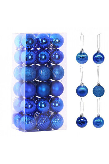 BaoBao Set of 36 Christmas tree baubles – 22x11x8cm