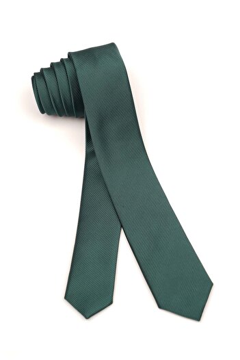 6AM Ceremony Emerald green silk tie with diagonal stripes