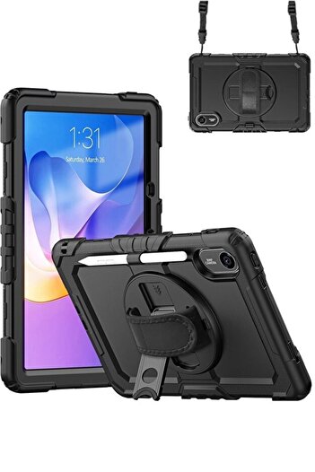 TEKNETSTORE Xiaomi Redmi Pad 2 11 Inch 2025 Tablet Case with Strap Stand Defender High Protection Armor Cover
