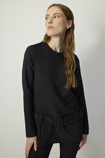 Touché Privé Crepe Tunic with Belt