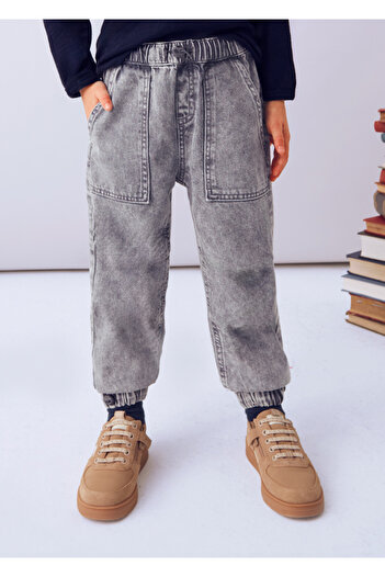 MAYORAL Boy's Jogger Denim Pants – Gray (4-10 Years) |   Elastic Waist and Legs, Comfortable Fit