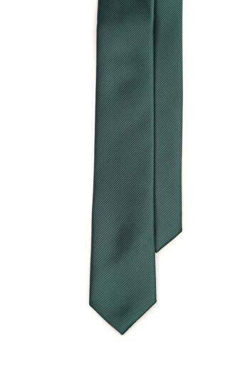 6AM Ceremony Emerald green silk tie with diagonal stripes
