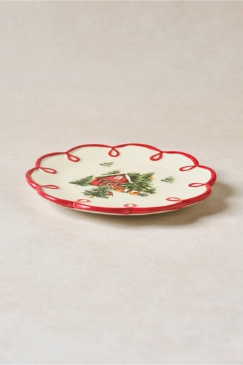 Karaca New Year Yılbaşı Cottage Tatlı Tabağı 14,5 cm