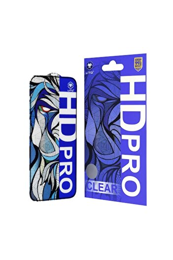 Lito HD Pro Clear Screen Protector for iPhone 15, D4 Tempered Glass (Black)