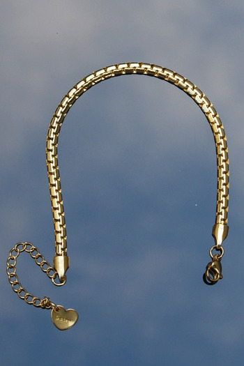 Rua Jewelry Steel Crushed Elegant Bracelet 4 mm Gold Color |   Non-Tarnishing, Unisex, 2 Years Warranty