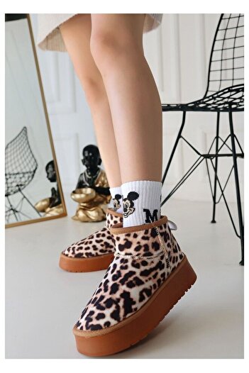 FRESCO SCARFS Leopard Suede Boots 257673