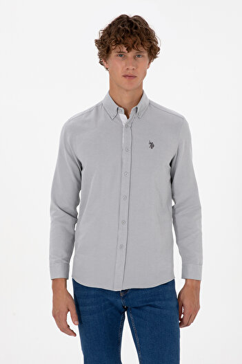 U.S. Polo Assn. Men's Gray Long Sleeve Shirt 50316644-Vr024