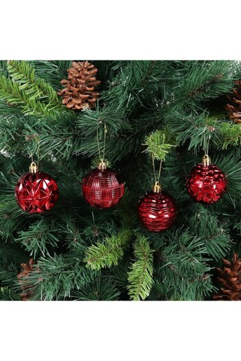 OEM Christmas baubles set, 24 pieces, Red, Diameter 6 cm