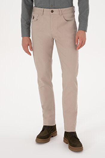 U.S. Polo Assn. Men's Dark Beige Canvas / Chino Trousers 50310340-Vr088