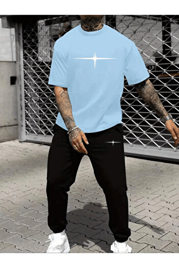 LAVİTTA Men's Minimalist Star Printed Tracksuit Set