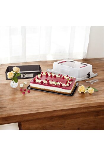 CC Rectangular cake pan with lid, size 36x23.5, height 5 cm