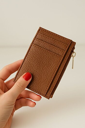 KızılkayaStore Crocodile Patterned Coffee Card Holder with Coin Compartment